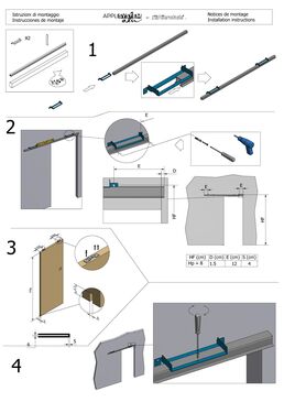 Kit en applique en aluminium pour portes coulissantes | APPLISYSTEM ALU
