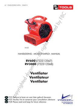 Ventilateur sécheur portable 145 mm 65 W | TOOLS RV600