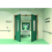 Bloc-porte à pivot linteau motorisé pour circulation en milieu hospitalier | D.A.S. Pivot Linteau Motorisé