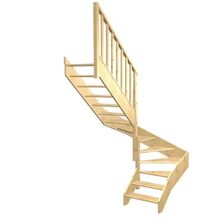 Escalier Aria double quart tournant intermédiaire rampe Idéal | LAPEYRE SERVICES