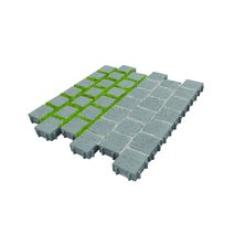 Pavé drainant en déchets de coquilles Saint-Jacques avec écarteurs végétalisables | Océan Hydrojoint