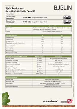 Parquet monolame en bois densifié grande largeur à finition dépolluante | Hygienius™ Chêne Select Misty White 