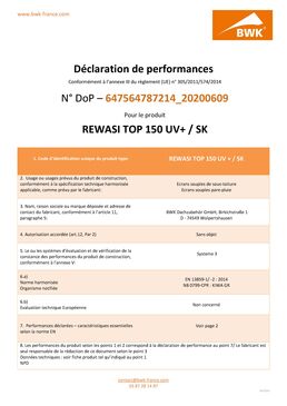 Ecran souple de sous-toiture HPV/ pare-pluie, haute performance UV et chaleur | REWASI TOP 150 UV Plus / SK