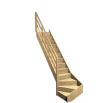 Escalier Faubourg quart tournant bas rampe Eden | LAPEYRE SERVICES