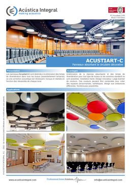 Panneaux circulaires absorbants acoustiques et décoratifs | ACUSTIART-C