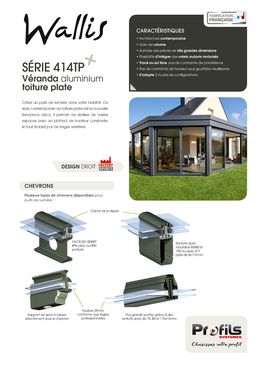 Véranda aluminium à toiture plate | WALLIS - Série 414TP