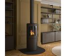 Poêle à bois rond acier noir 7 kW | ASPIN 