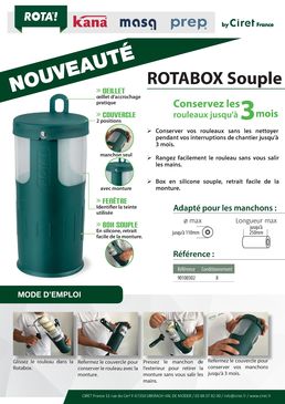 Rotabox Souple - Tube de conservation pour rouleaux de peinture |  90100-302- Rotabox Souple