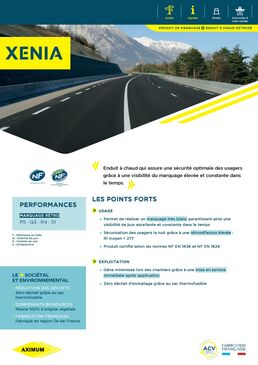 Enduit à chaud extrudé blanc pour marquage routier | XENIA