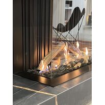 Cheminée gaz à double coin vertical | True Vision 1050 V DC 