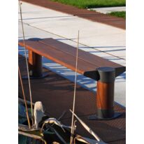 Banquette urbaine | Banquette Bios en bois et acier pour aménagements extérieurs