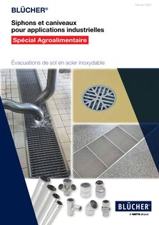 Siphons et Caniveaux BLÜCHER® 'Spécial Agroalimentaire'
