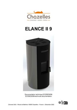 Poêle à granulés rond acier - 8 kW  | ELANCE II 9 