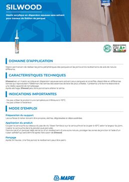 Mastic de finition bois | SILWOOD sans solvant pour joints et retouches