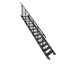 Escalier intérieur NEW YORK 2 droit 12 à 14 marches Métal Embossées | LAPEYRE SERVICES