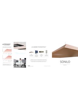 Ilot acoustique suspendu ou à fixer au mur - Gamme PHONOSTEEL | SONILO