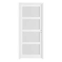 Bloc Porte Élégance Vitre Laqué Blanc | LAPEYRE SERVICES