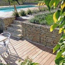 Gabion plat avec surcharge pour murs de soutènement | GABION-KIT OPTIMIZED 
