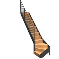 Escalier Esteban quart tournant bas rampe Fera | LAPEYRE SERVICES