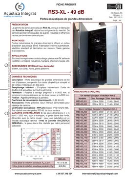 Portes acoustiques industrielles de grandes dimensions | RS3-XL