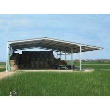 Bâtiment Galvanisé en kit - 16,60x24x5m avec auvent de 4m