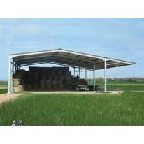 Bâtiment Galvanisé en kit - 16,60x24x5m avec auvent de 4m