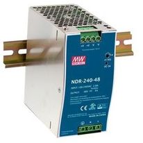 Alimentation AC-DC sortie 24Vdc à 10A sur rail DIN avec boîtier métallique | MEAN WELL NDR-240 