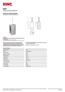 Porte-brosse WC pour montage mural | RODX687