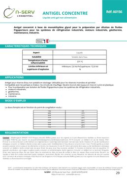 Liquide anti-gel non alimentaire | ANTIGEL CONCENTRE