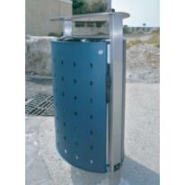 Corbeille de voirie | Corbeille Artimon en acier inoxydable et acier thermolaqué