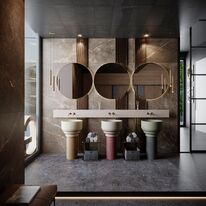 Lavabos au sol en îlot | FS