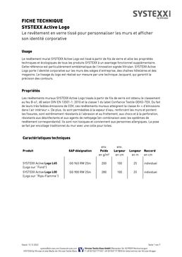 Le revêtement haut de gamme tissé sur mesure pour personnaliser les murs | SYSTEXX Active Logo