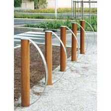 Appui-vélo en bois et inox | Exotica