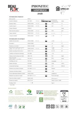 Revêtement de sol professionnel acoustique en vinyle | Phonitec U2SP3E2/3C2