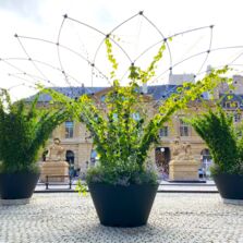 Mobilier urbain végétalisé innovant avec toiles d’ombrage | Corolle L Olympe