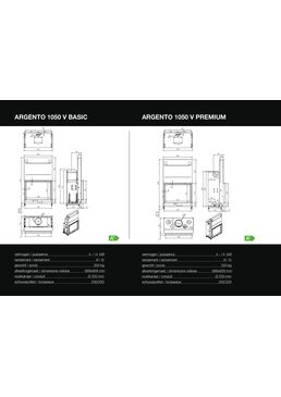 Cheminée bois verticale simple face avec vitre escamotable | Argento 1050V 