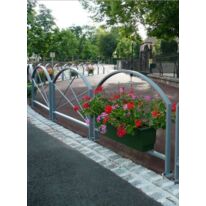 Barrière jardinière | Barrière jardinière Horizon en acier galvanisé avec jardinière intégrée