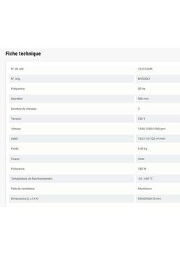 Ventilateur sur pied 180 W pour grand volumes | MW TOOLS MV500LV 