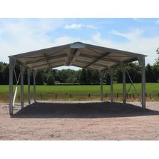 Abri bi-pente en kit 90m² - 6x15x3,35m