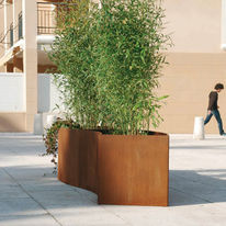 Jardinère modulaire en acier Corten | Trendy