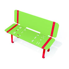 Banc en tôle d'acier colorée découpée au laser | Banc Ludeo