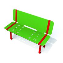 Banc en tôle d'acier colorée découpée au laser | Banc Ludeo