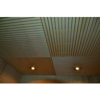 Panneau acoustique en bois rainuré intégrant un absorbeur phonique minéral | Abpano acoustique