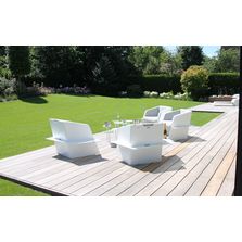 Fauteuil en tôle d’aluminium pour terrasse | Slice