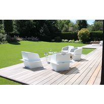 Fauteuil en tôle d’aluminium pour terrasse | Slice