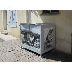 Armoire décorative pour conteneurs poubelles - abri bac personnalisables | Belben
