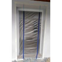 Portes zip d'accès et fenêtre pour cloisonnement temporaire de chantier | PORTEZIP / THERMOFENET