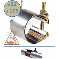 Collier réparation pour tube Øext. 21 à 173mm (Multitube : acier, fonte, PVC, Polyéthylène...) avec joint EPDM serrage 1 tirant | SITE002824