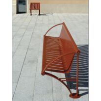 Banc urbain | Banc Amande en acier thermolaqué