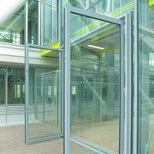 Porte coupe-feu 60 minutes en profilés aluminium 5 chambres | ADS 80 FR 60